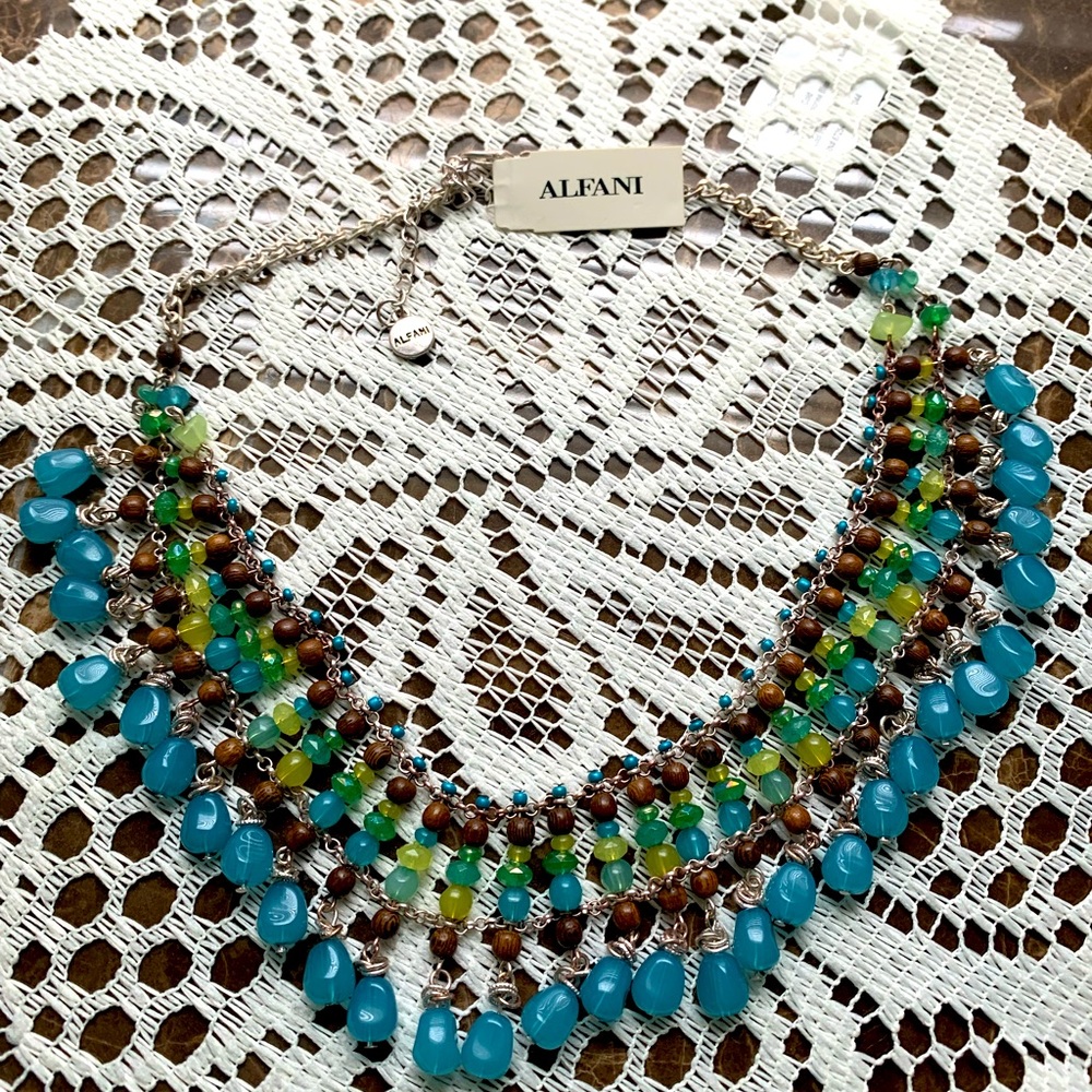 Alfani multicolor beaded necklace